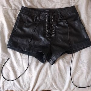 Forever 21 leather shorts